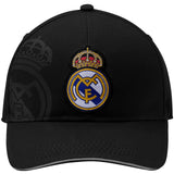 2024 Compatible with Real Madrid Official Soccer Cap Black with Faded Version Logo