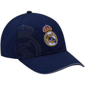 2024 Real Madrid Official Soccer Cap Navy Blue with Faded Version Logo