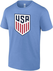 U.S. Soccer USMNT Official Men Light Blue Soccer T-Shirt Color Logo