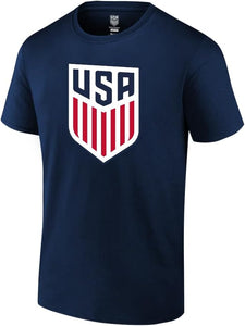 U.S. Soccer USMNT Official Men Navy Blue Soccer T-Shirt Color Logo