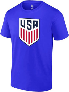 U.S. Soccer USMNT Official Men Royal Blue Soccer T-Shirt Color Logo