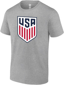 U.S. Soccer USMNT Official Men Grey Soccer T-Shirt Color Logo