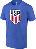 U.S. Soccer USMNT Official Men Heather Blue Soccer T-Shirt