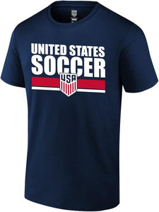 U.S. Soccer USMNT Official Men Navy Soccer T-Shirt US SOCCER Color logo