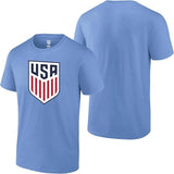 U.S. Soccer USMNT Official Men Light Blue Soccer T-Shirt Color Logo