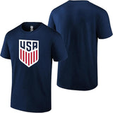 U.S. Soccer USMNT Official Men Navy Blue Soccer T-Shirt Color Logo