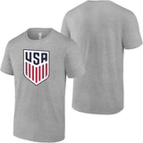 U.S. Soccer USMNT Official Men Grey Soccer T-Shirt Color Logo