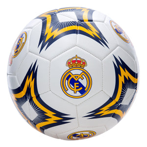 2024 Real Madrid Soccer Ball Officially Licensed Player Ball Size 5 (Shiny Fabric) White