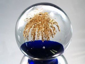 M Design Art Handcraft Glass 24k Gold-plated Ball Paperweight 02