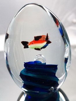 M Design Art Handcraft Glass Random Bubble Handmade Paperweight