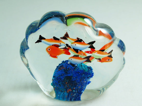 M Design Art Handcraft GlassRandom Bubble Paperweight